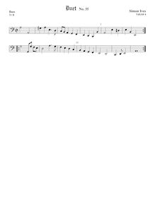 Partition viole de basse , partie, 6 Two-, partie Dances pour 2 violes de gambe par Simon Ives