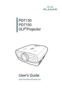 Notice Projecteur Planar  PD7130