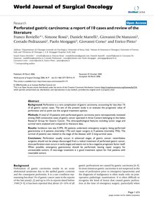 Perforated gastric carcinoma: a report of 10 cases and review of the literature