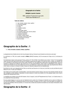 Géographie de la Sarthe