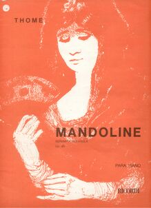 Partition complète, Mandoline, Serenata Española, D minor, Thomé, Francis