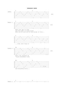 REM - Everybody hurts - Tablature complète