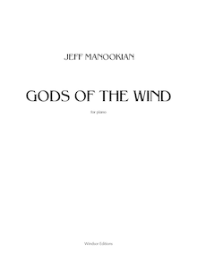 Partition de piano, Gods of pour vent, Manookian, Jeff