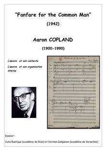Un dossier sur Aaron Copland de Julia RUSTIQUE - DOSSIER Copland