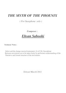 Partition complète, pour Myth of pour Phoenix, Saboohi, Ehsan