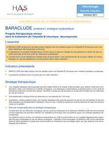 BARACLUDE - Synthèse d avis BARACLUDE - CT10939