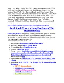 Email Profit Nitro review- Email Profit Nitro (MEGA) $21,400 bonus