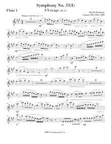 Partition flûte 1, Symphony No.33, A major, Rondeau, Michel