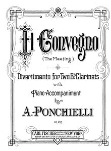 Partition clarinette 2 (en B♭), Il Convegno, Il Convegno (The Meeting), Divertimento for Two Clarinets with Piano Accompaniment