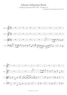 Partition complète, Goldberg-Variationen, Goldberg Variations ; Aria mit 30 Veränderungen ; Clavier-Übung IV