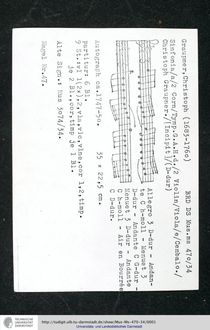 Partition complète et parties, Sinfonia en D major, GWV 533