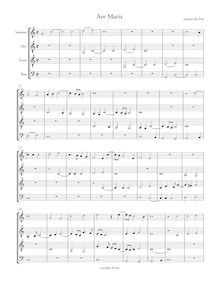Score, Ave Maria, gratia plena… Virgo serena, Josquin Desprez