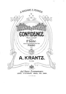 Partition de piano, Confidence, Krantz, Louis Adolph