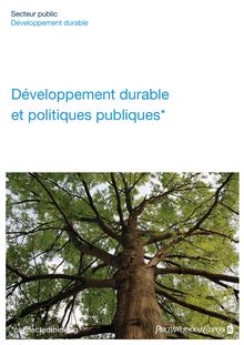 étude - Développement durable et politiques publiques*