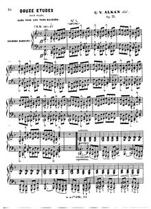 Partition Etude No.5: Allegro barbaro (F major), Douze Études dans tous les tons majeurs, Op.35