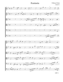 Partition Fantasia VdGS No.4 - partition complète (Tr Tr T T B B), fantaisies pour 6 violes de gambe par William White