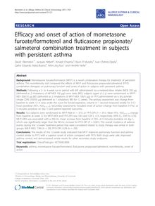 Efficacy and onset of action of mometasone furoate/formoterol and fluticasone propionate/salmeterol combination treatment in subjects with persistent asthma