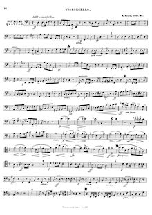 Partition de violoncelle, Piano quatuor No.2, Op.28, Grand Quatuor p. Pfte. Viol. Alto et Vclle, Op.28