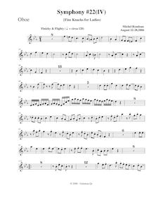 Partition hautbois, Symphony No.22, C minor, Rondeau, Michel