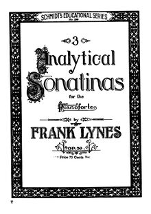 Partition Cover, 3 Analytical sonatines, Lynes, Frank