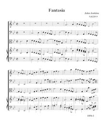 Partition Fantasia VdGS No. 9 - partition complète, fantaisies et Pavin pour 3 violes de gambe et orgue