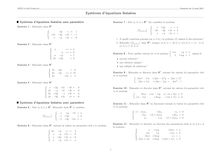 Exercice N°125: Systèmes d équations linéaires