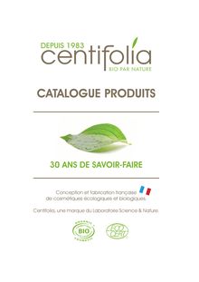 Catalogue web du Laboratoire de cosmétiques Bio Centifolia - 2013