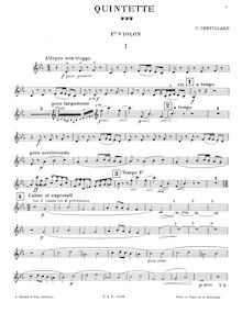 Partition complète et parties, Piano quintette, Op.1, E♭ major