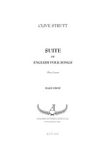 Partition basse hautbois,  of anglais Folk chansons, Strutt, Clive