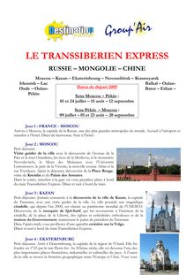 TRANSSIBERIEN EXPRESS 2009