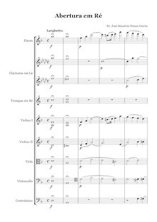 Partition complète, Overture en D major, Abertura em Ré, D major