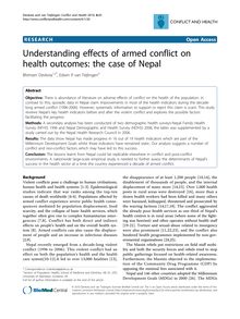 Understanding effects of armed conflict on health outcomes: the case of Nepal