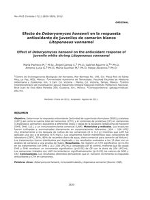 Efecto de Debaryomyces hansenii en la respuesta antioxidante de juveniles de camarón blanco Litopenaeus vannamei