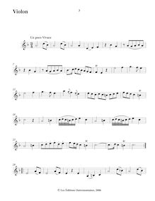 Partition , Un poco vivace - violon (flûte) , partie, 6 sonates pour clavecin par Carl Friedrich Abel