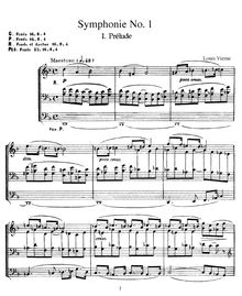 Partition complète, Première Symphonie pour Grand Orgue, Op.14, Symphony No.1, Op.14