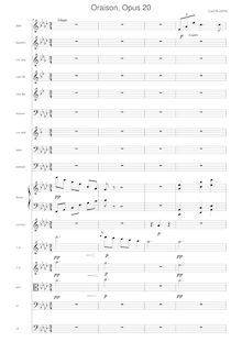 Partition complète, Oraison, Op.20, Plante, Cyril