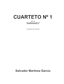 Partition complète, corde quatuor No.1, Op.22, "Saravasti"
