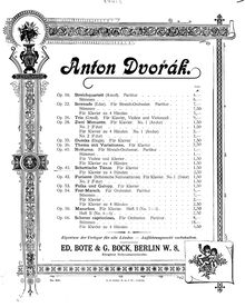 Partition complète, Scottish Dances, Skotské tance, D minor, Dvořák, Antonín