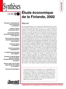 Synthèses – Étude économique de la Finlande, 2002