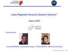 Leaky Repeated Interaction Quantum Systems