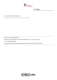 La huerta de Valence - article ; n°242 ; vol.43, pg 146-162