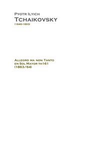 Partition complète, Allegro ma non tanto, G major, Tchaikovsky, Pyotr