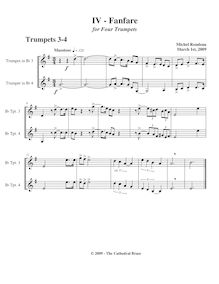 Partition I, Fanfare - trompettes 3/4 (B♭),  No.7 en F major, F major