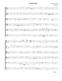 Partition Fantasia VdGS No.4 - partition complète (Tr Tr A T B B), fantaisies pour 6 violes de gambe