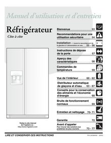 Notice Réfrigérateur Frigidaire  FRS26HF7BB0