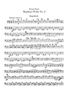 Partition basson 1, 2, Mephisto Waltz No.2, Zweiter Mephisto-Walzer
