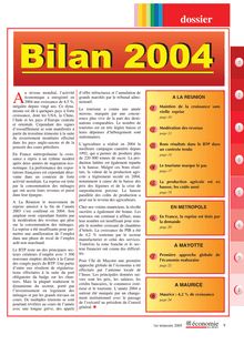Dossier : Bilan économique 2004