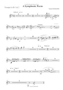 Partition trompette 1/2 (B♭), A symphonique Poem, Krähenbühl, Samuel