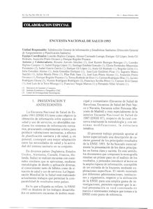 ENCUESTA NACIONAL DE SALUD 1993 (National Survey on Health. The Survey Coordination Team)