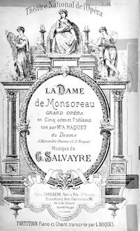 Partition Preliminaries, Prologue, Act I, La dame de Monsoreau, Grand opéra en quatre actes